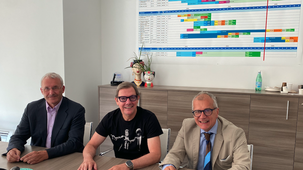 Da sinistra Franco Baritussio, Luca Di Benedetto e Piero Mauro Zanin