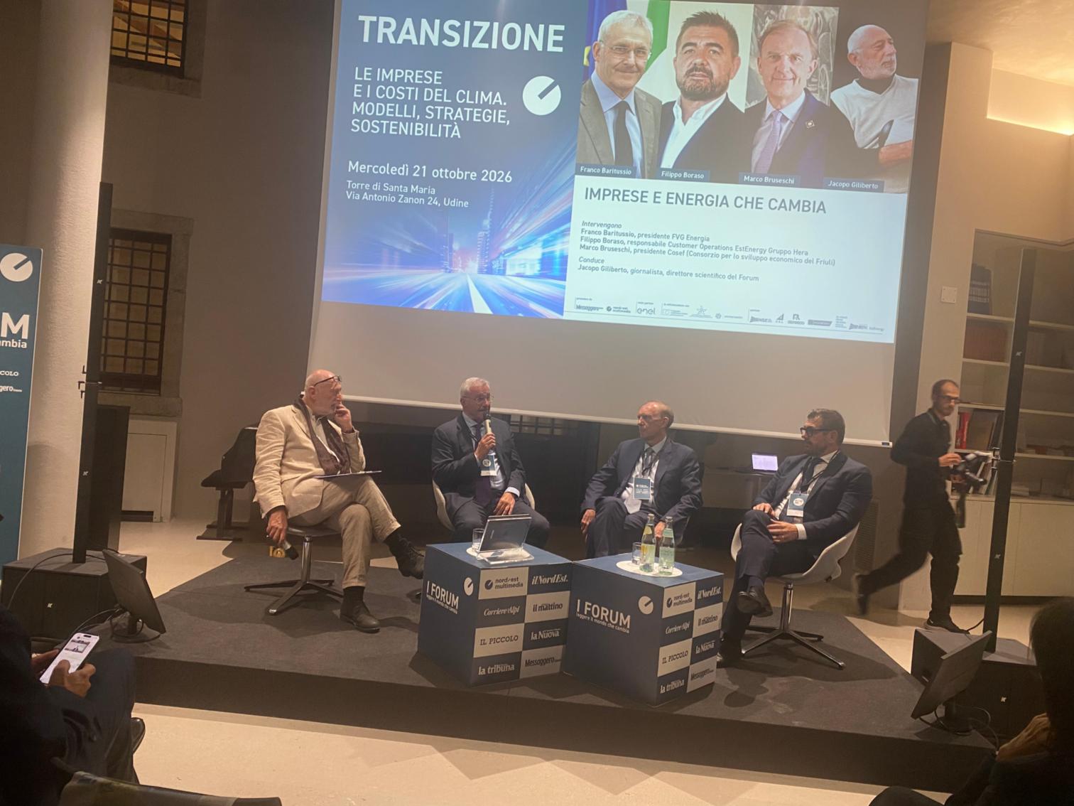 Il panel a cui ha partecipato Franco Baritussio, presidente di Fvg Energia