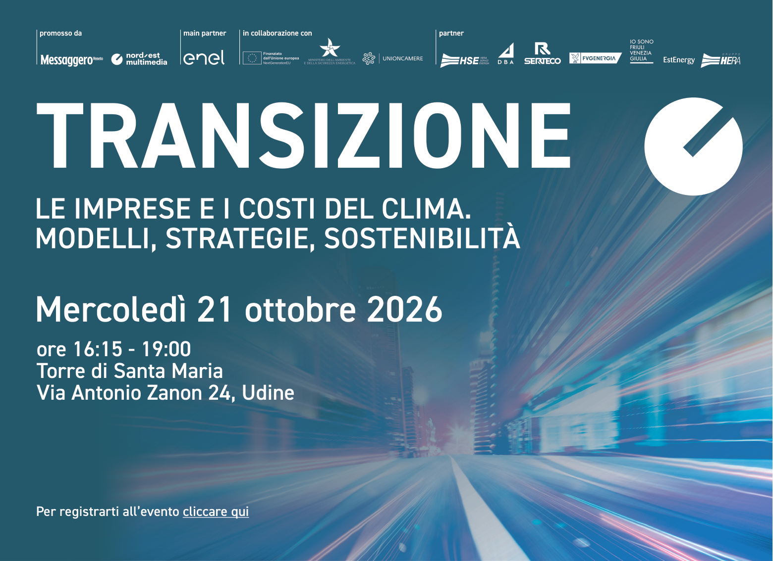 La locandina del forum in programma mercoledì pomeriggio a Udine